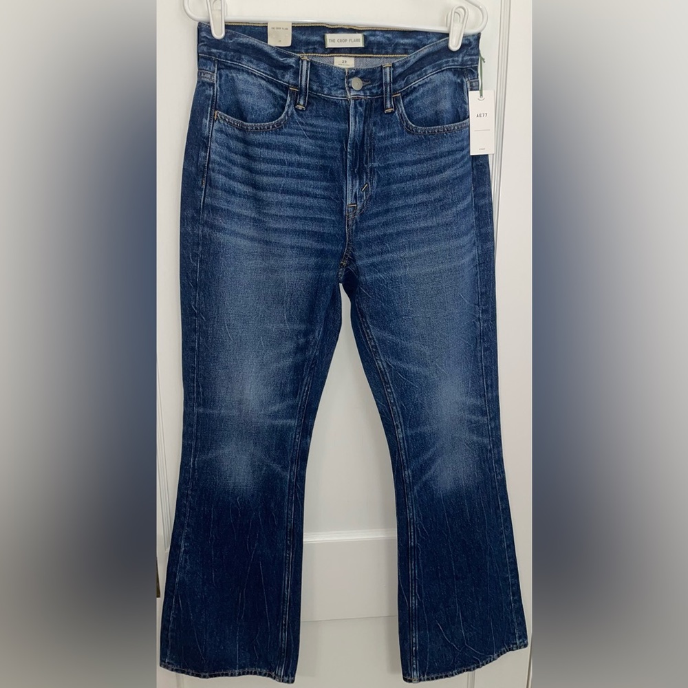 NWT - American Eagle AE77 High-Waisted Crop Flare Jeans - Size: 29 Waist